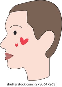 Paare Valentine Liebe Pflege Zuneigung Illustration