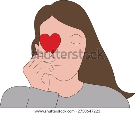 Couples Valentine love care affection illustration