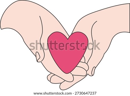 Couples Valentine love care affection illustration