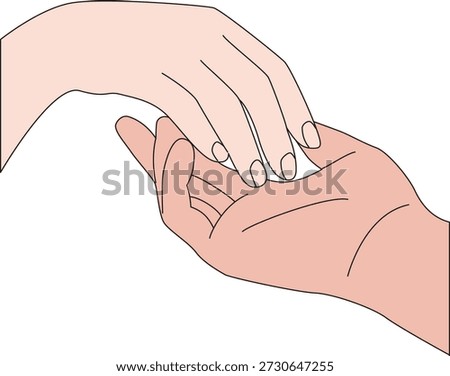Couples Valentine love care affection illustration
