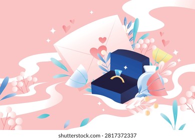 Couples Valentine's Day Vector Illustration