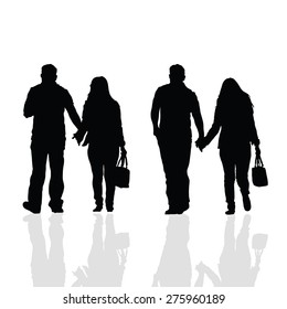 couples vector black silhouette