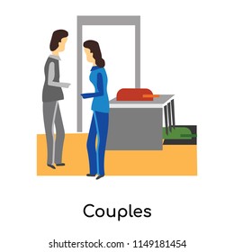 Couples vector vector isolated on white background for your web and mobile app design, Couples vector logo concept