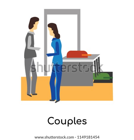 Couples vector vector isolated on white background for your web and mobile app design, Couples vector logo concept
