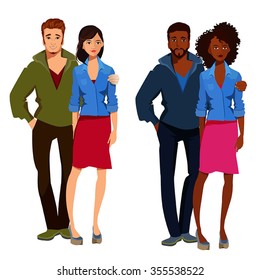 Couples of young people.