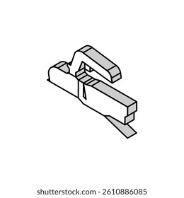 coupling mechanism trailer isometric icon vector. coupling mechanism trailer sign. isolated symbol illustration