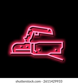 coupling mechanism trailer neon light sign vector. coupling mechanism trailer illustration