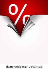 Coupon banner with torn edge. Vector eps 10