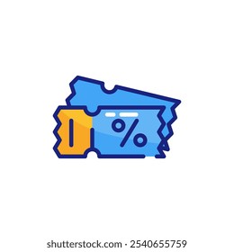 Cupón para el icono de Vector del Viernes Negro