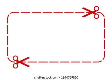 Coupon border - stock vector