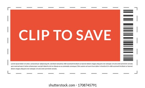 Coupon boundary box with a dotted cut line