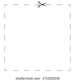 Coupon boundary box with a dotted cut line