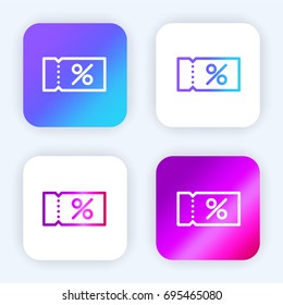 Coupon bright purple and blue gradient app icon