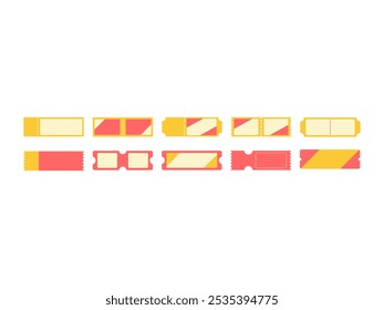 Coupon Card Illustration Element Set