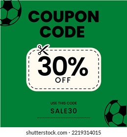Coupon Code 30%off, Soccer Coupon, 30% off discount soccer sale. 30% percent discount

