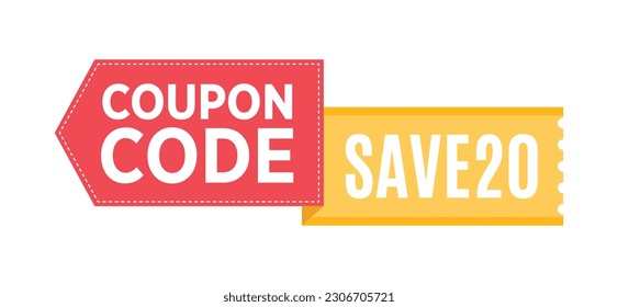 Coupon Code, Discount Code, Coupon Icon, Save Money, Coupon Discount, Discount Ticket, Sale Vector, Shopping Sale, Vector Illustration Background