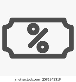 coupon code, finance and payments icon