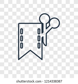 Coupon concept vector linear icon isolated on transparent background, Coupon concept transparency concept in outline style