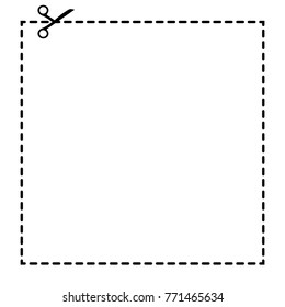 coupon cut out voucher dashed lines vector