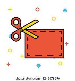 coupon   cut  scissor  