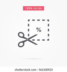 Coupon cutting icon