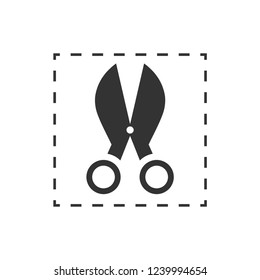 Coupon cutting. Icon Flat