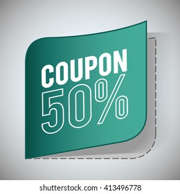 Coupon design. sale icon. shopping concept