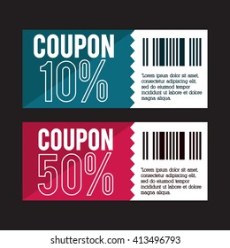 Coupon design. sale icon. shopping concept