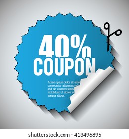 Coupon design. sale icon. shopping concept