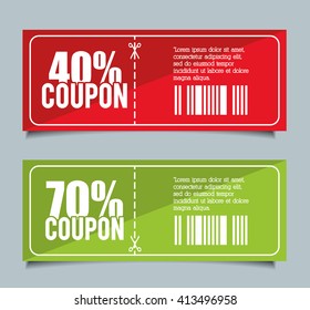 Coupon Design. Sale Icon. Shopping Concept