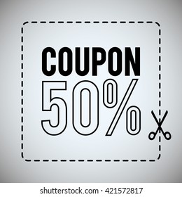 Coupon design. sale icon. shopping concept