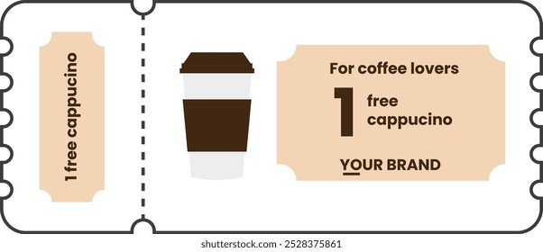 Coupon design template for coffee shop business