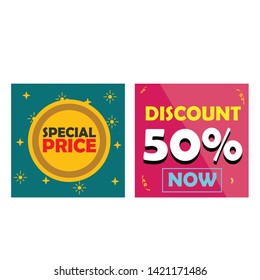 Coupon design vector for website, promotion, discount etc.