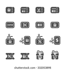 coupon and discount icon set 3, vector eps10.