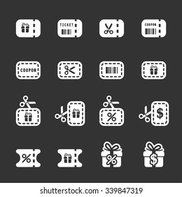 coupon and discount icon set 3, vector eps10.