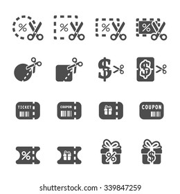 coupon and discount icon set 4, vector eps10.