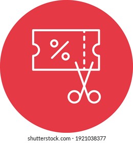 Coupon, discount, scissors icon vector image. Can also be used for Finance and Money. Suitable for use on web apps, mobile apps and print media.