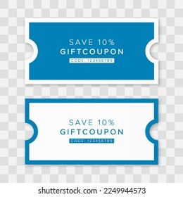 Coupon Discount. Vector Gift Voucher. 