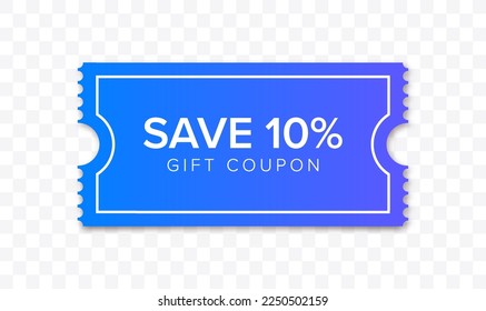 Coupon Discount. Vector Gift Voucher. 
