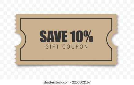 Descuento de cupones. Vocador de regalo vectorial. 