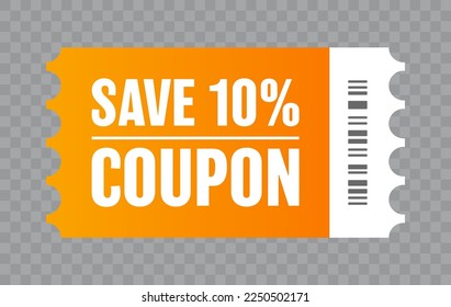 Coupon Discount. Vector Gift Voucher. 