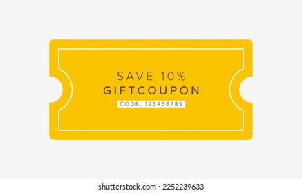 Coupon Discount. Vector Gift Voucher. 