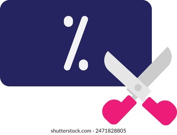 Coupon Discount Voucher Icon Vector Flat illustration