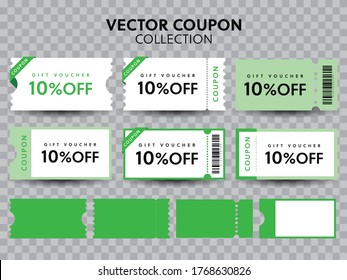 COUPON FASHION TICKET CARD  element template for graphics design. Vector illustration