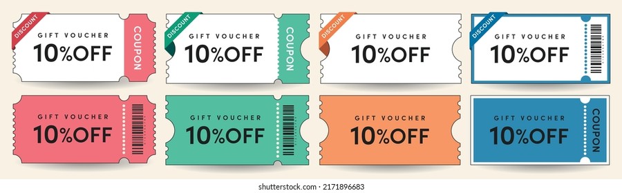 COUPON FASHION TICKET CARD  element template for graphics design. Vector illustration