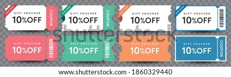 COUPON FASHION TICKET CARD  element template for graphics design. Vector illustration 商業照片 © 
