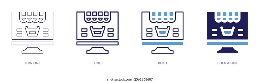 
Coupon finder icon in 4 different styles. Thin Line, Line, Bold, and Bold Line. Duotone style. Editable stroke.