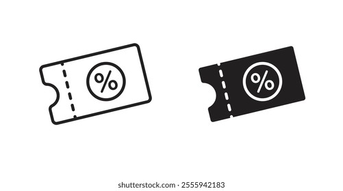 Coupon flat simple vector symbols illustration.