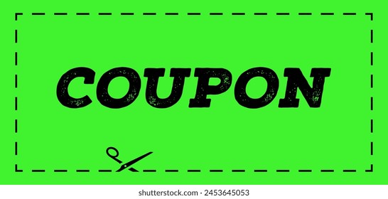 Coupon flat style black line color