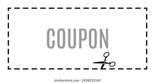 Coupon flat style black line color